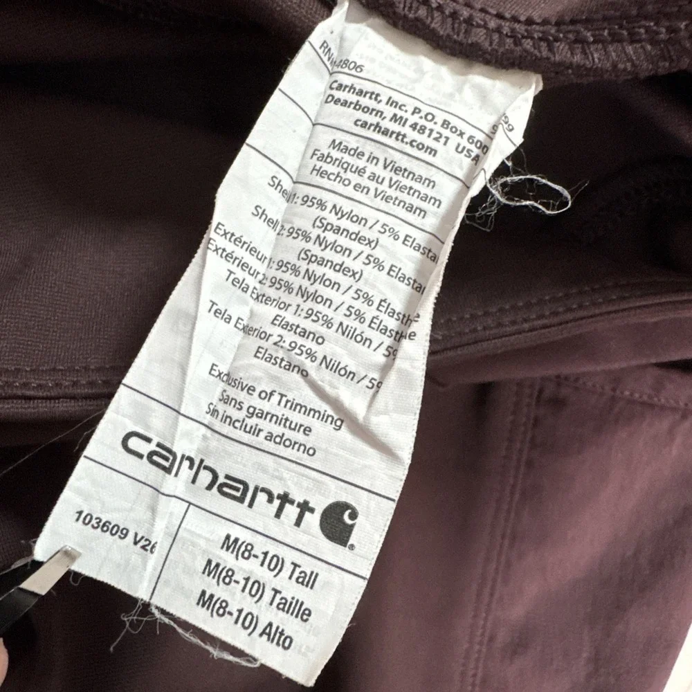 Carhartt Force Fitted Legging Women Medium Tall 30x30 Blackberry Utility Comfort